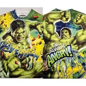 Boys Marvel Advengers Incredible Hulk Short Sleeve T Shirt Size 7